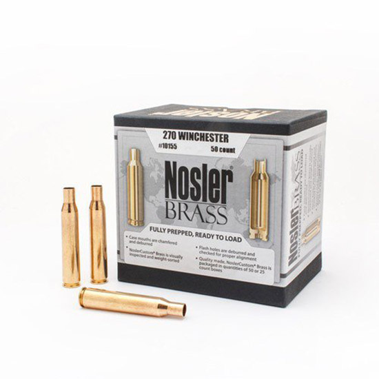 Nosler 10155 Custom Brass, 270 Winchester (50 ct.)